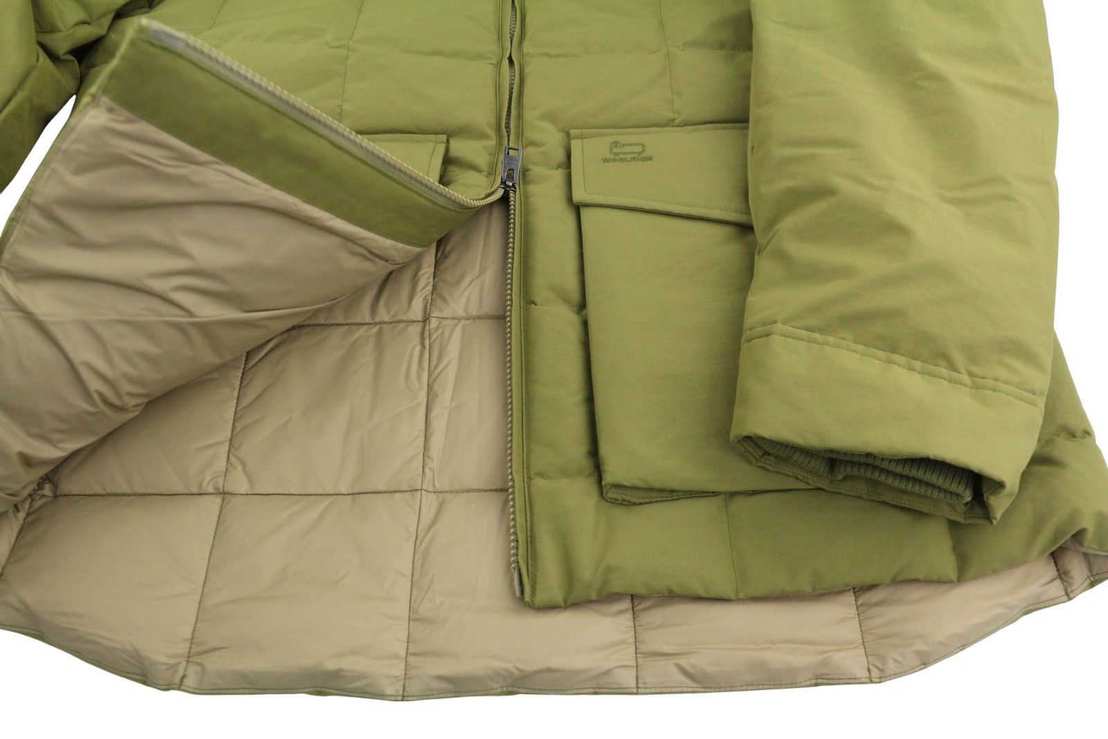 Woolrich Woolen Mills Duster L Green Down Sherpa Quilted 86895 Size US L / EU 52-54 / 3 - 7 Thumbnail