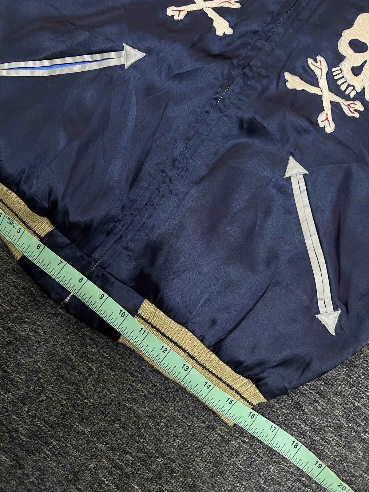 Tailor Toyo Toyo Enterprise Rain Skull Satin Reversible Sukajan Jacket Size US M / EU 48-50 / 2 - 18 Thumbnail