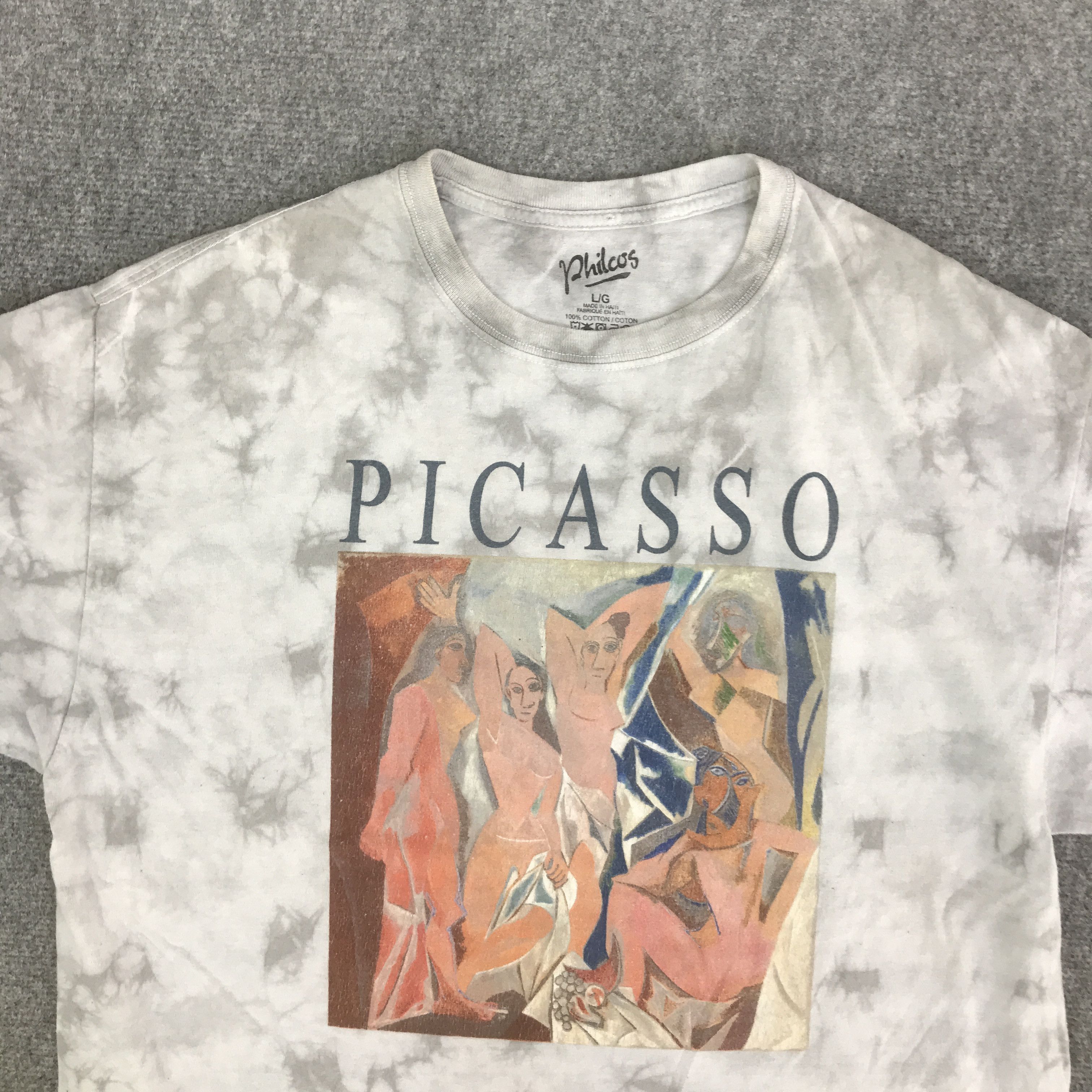 Japanese Brand Y2K PICASSO RARE DESIGN ART T-SHIRT K117B20 Size US L / EU 52-54 / 3 - 2 Thumbnail