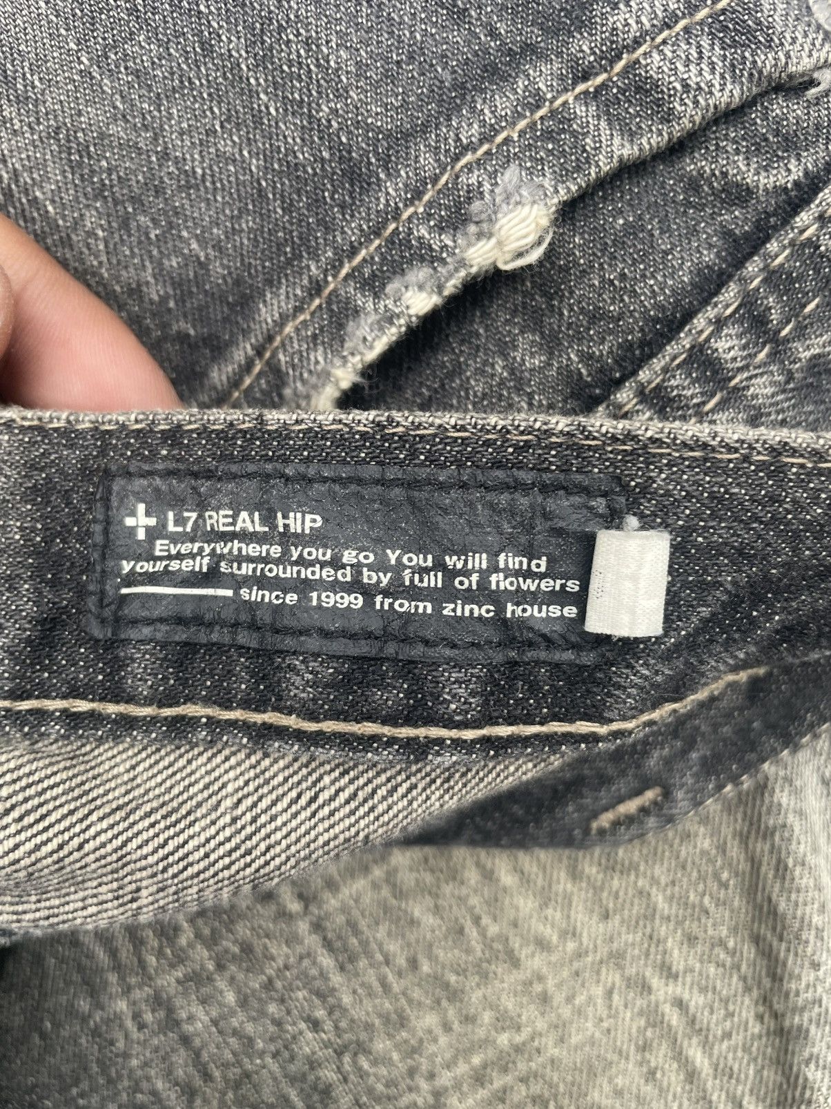 Designer × L7 Real Hip L7 Real Hip Flare Distresed Denim Size US 34 / EU 50 - 17 Thumbnail