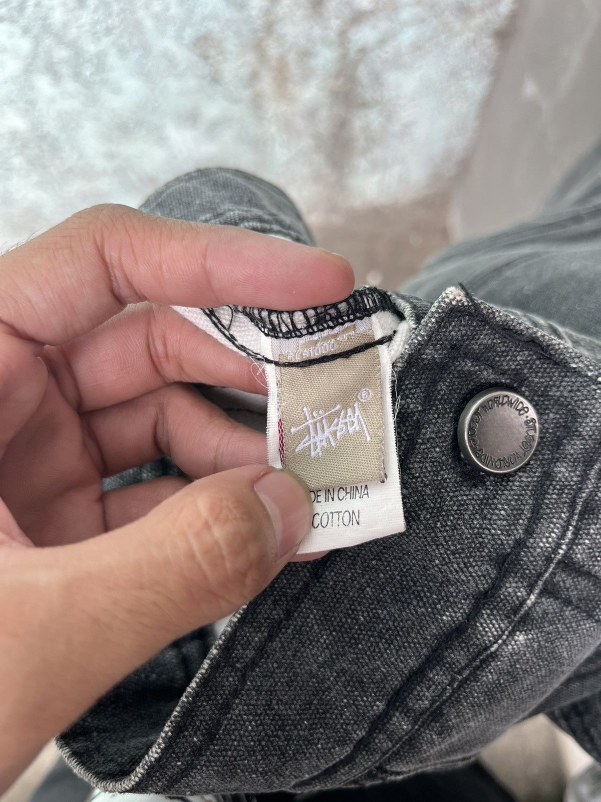 Stussy Live Wild Die Free Denim Jacket Size US L / EU 52-54 / 3 - 8 Thumbnail