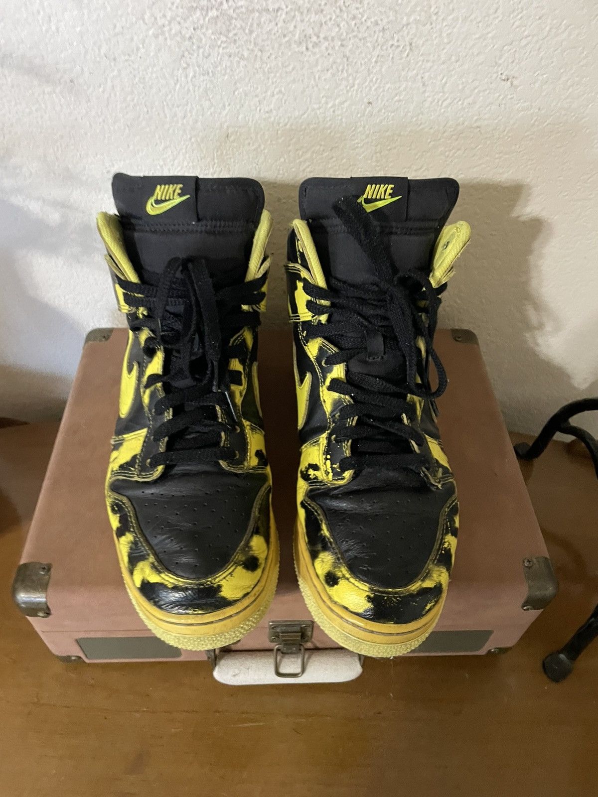 Nike Nike Dunk High 1985 SP Yellow Acid Wash Size US 11.5 / EU 44-45 - 1 Thumbnail