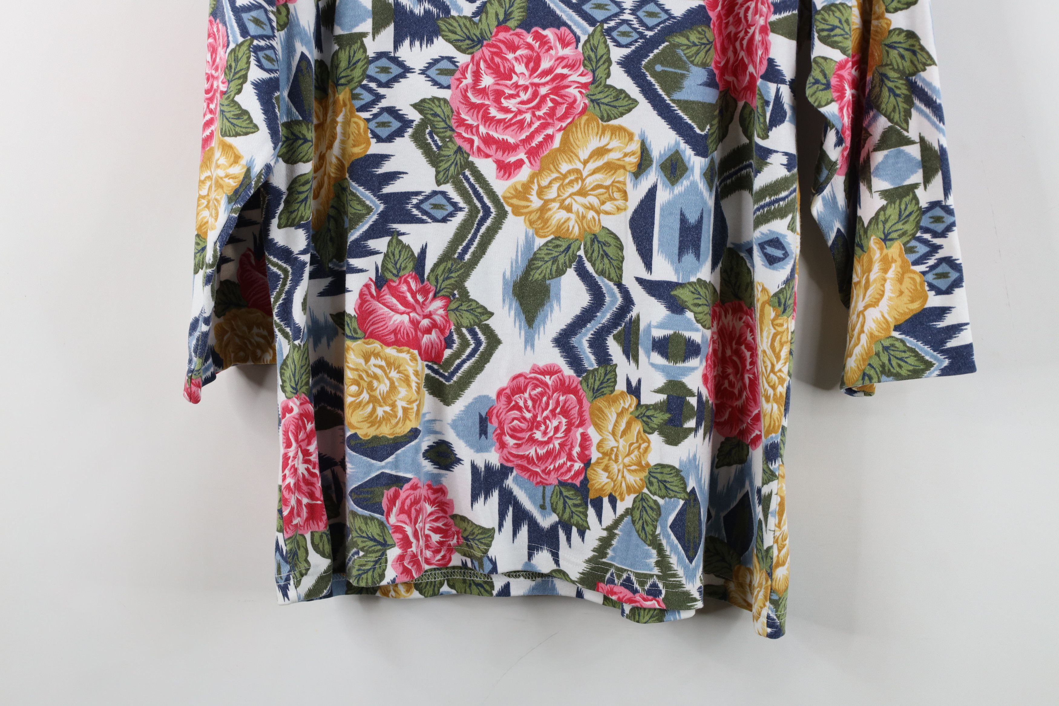 Vintage Vintage 90s Streetwear Print 3/4 Sleeve Raglan T-Shirt USA Size L / US 10 / IT 46 - 11 Thumbnail