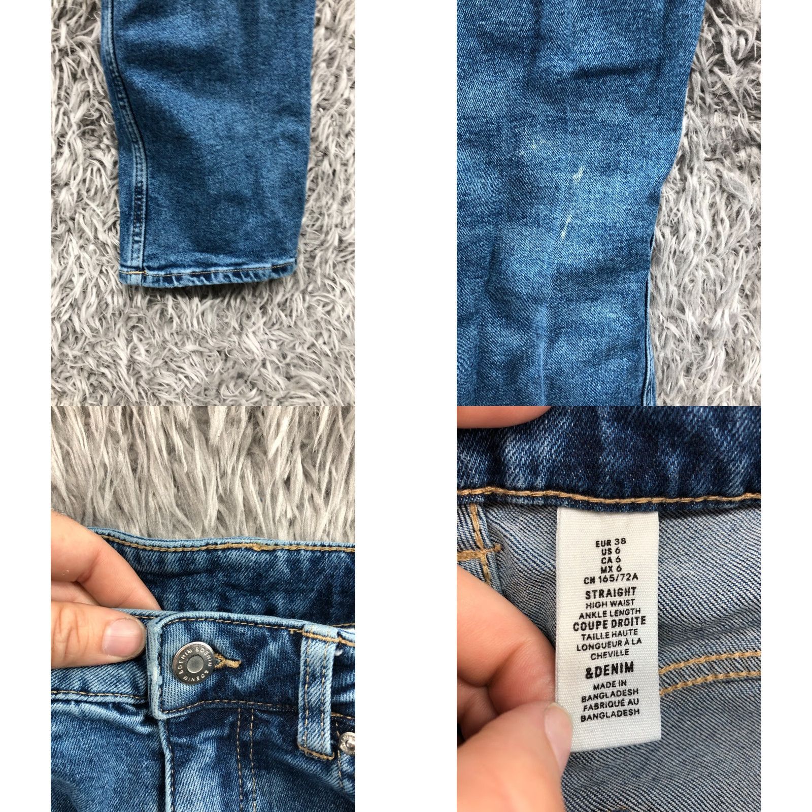 H&M H&M Jeans Regular Size 6 Womens Medium Wash Blue Ankle Rise Mid 8.5-10.5 In Denim Pocket Zipper Button Belt Loops 5-Pocket Style VINTAGE? Size 28" / US 6 / IT 42 - 9 Thumbnail