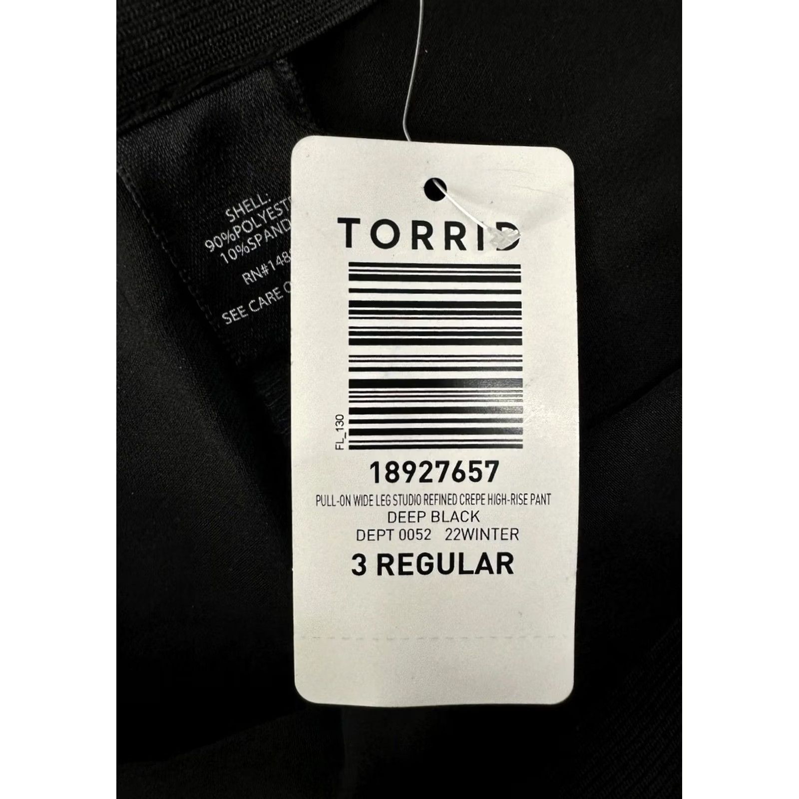 Torrid Torrid Pants Dress Pants Wide-Leg Pull On 3X Women Black 3X Plus Size High-Rise Studio Refined Wide Leg 22 24 NWT Size 40" / US 18 - 5 Thumbnail
