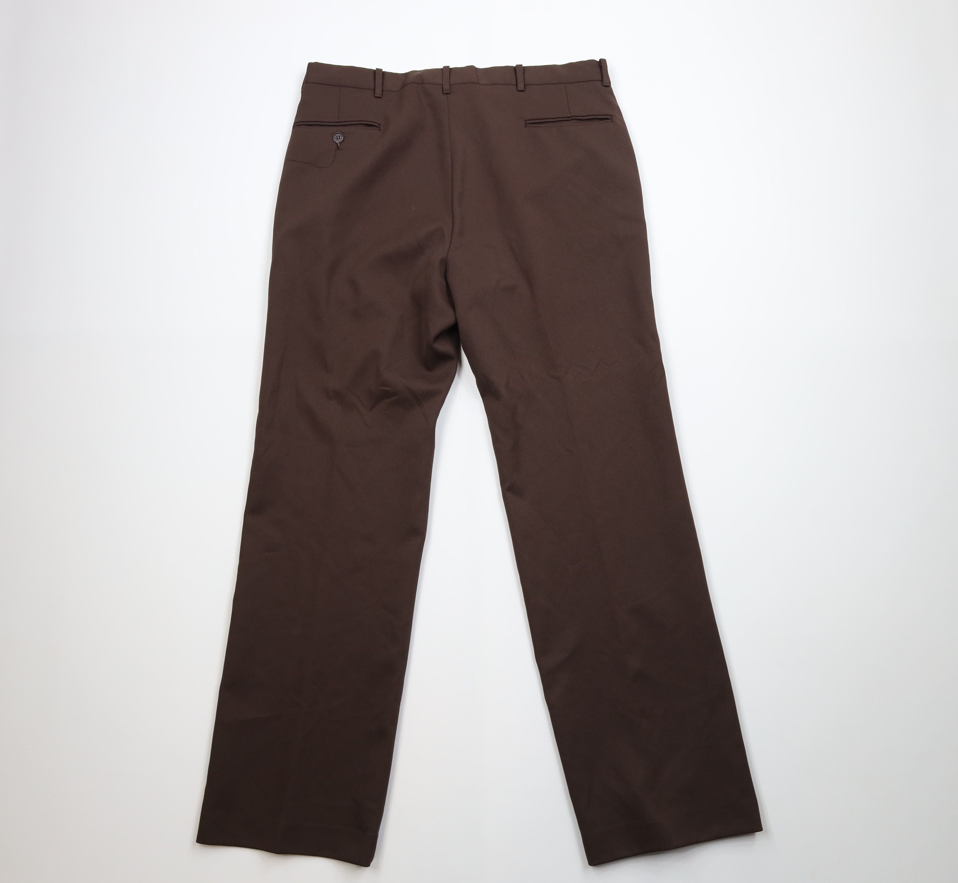 Vintage Vintage 70s Streetwear Flared Wide Leg Chino Pants Brown USA Size US 36 / EU 52 - 8 Thumbnail