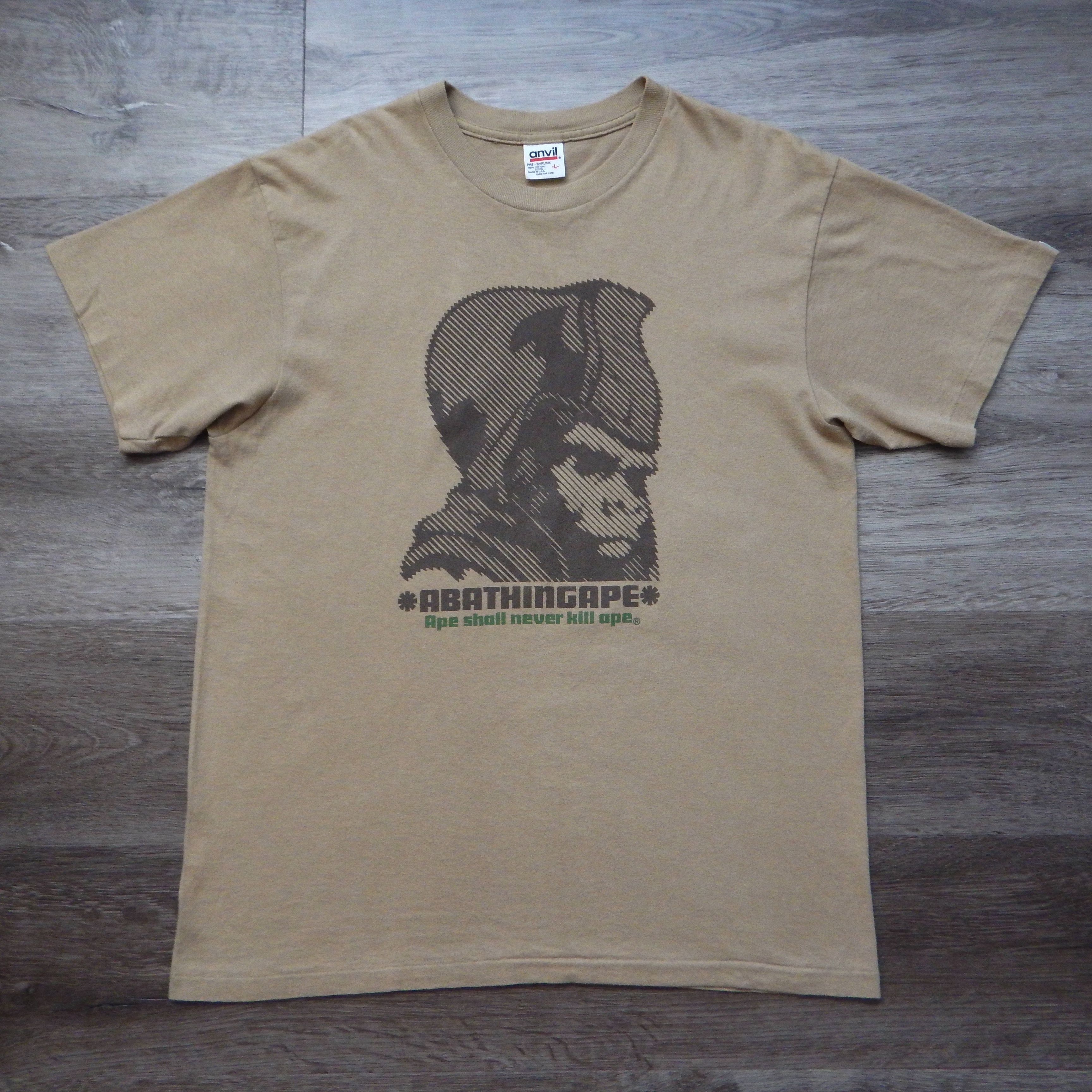 Bape BAPE Late 1990s ANVIL TAG Tan Generals Logo Tee - VERY RARE! Size US L / EU 52-54 / 3 - 1 Thumbnail