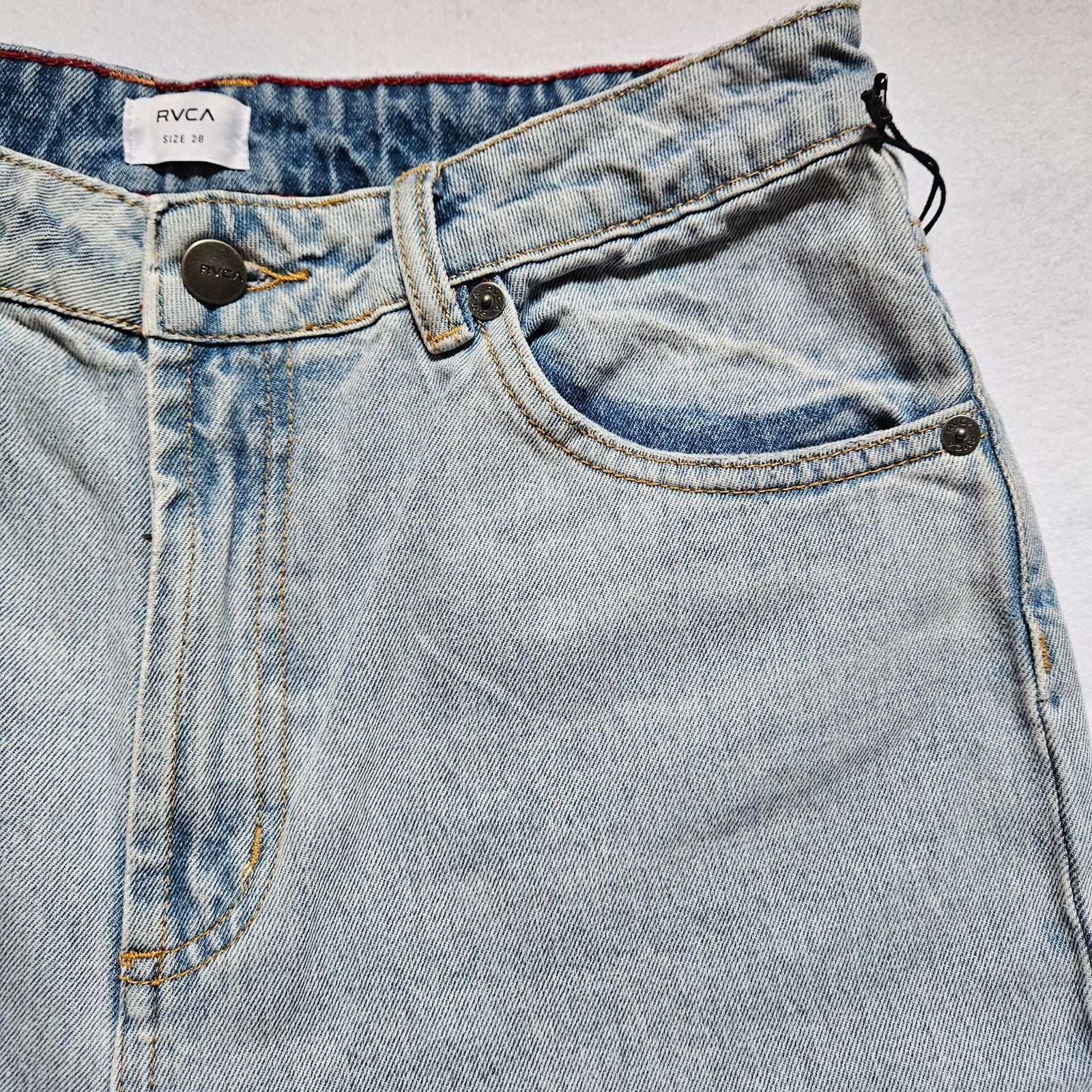 RVCA RVCA Coco Denim Jeans Light Wash Relaxed Fit Ripped Jeans 28 Size 28" / US 6 / IT 42 - 11 Thumbnail