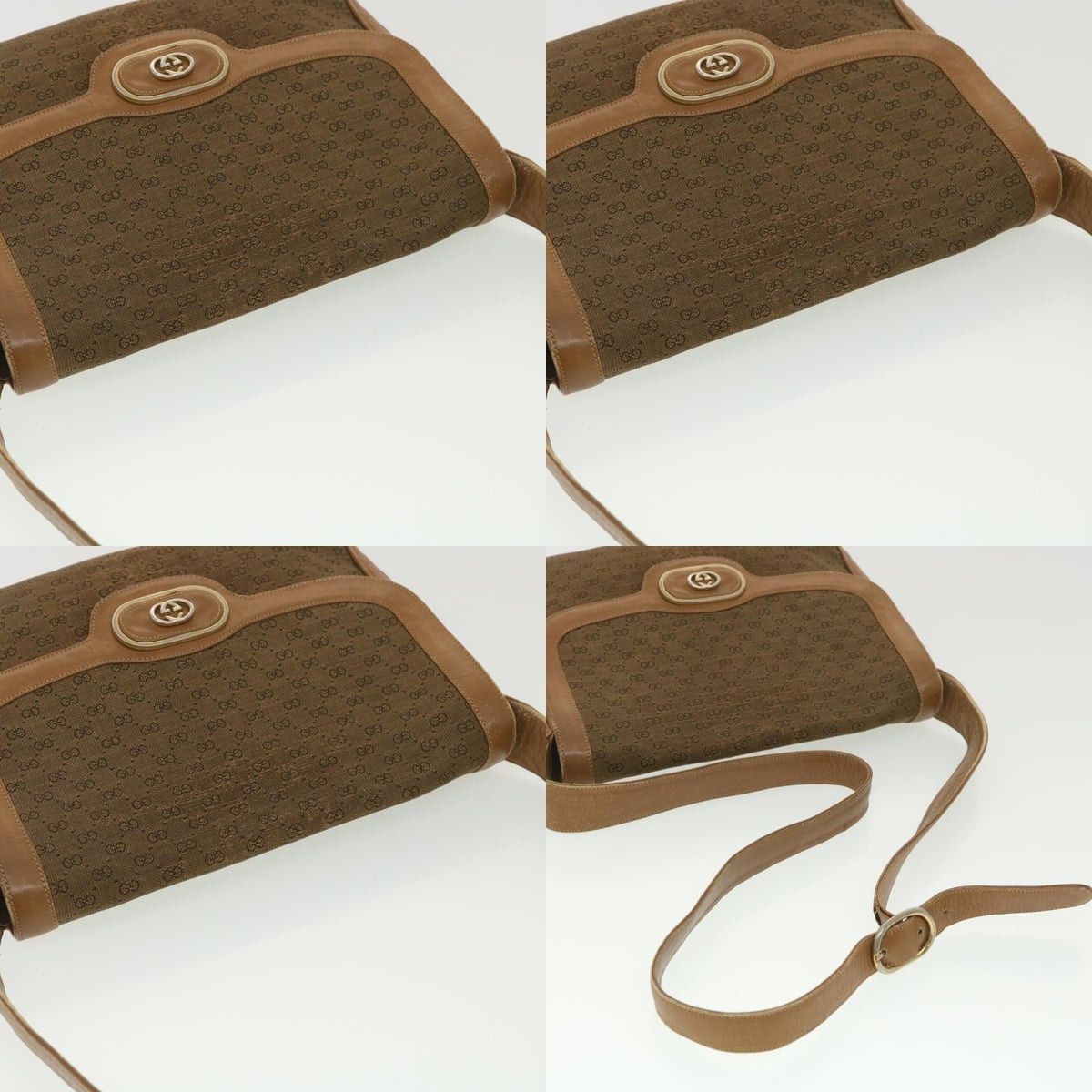 Gucci GUCCI Micro GG Canvas Shoulder Bag Beige Brown Size ONE SIZE - 10 Thumbnail