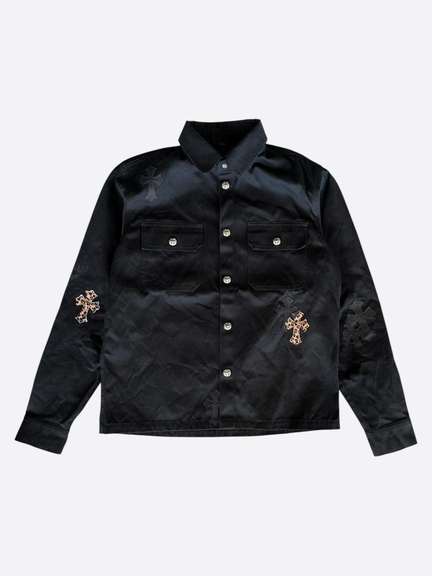 Chrome hearts WORK’N SHIRT JACKET Chrome Hearts Work Dog Shirt Jacket with Silver Buttons