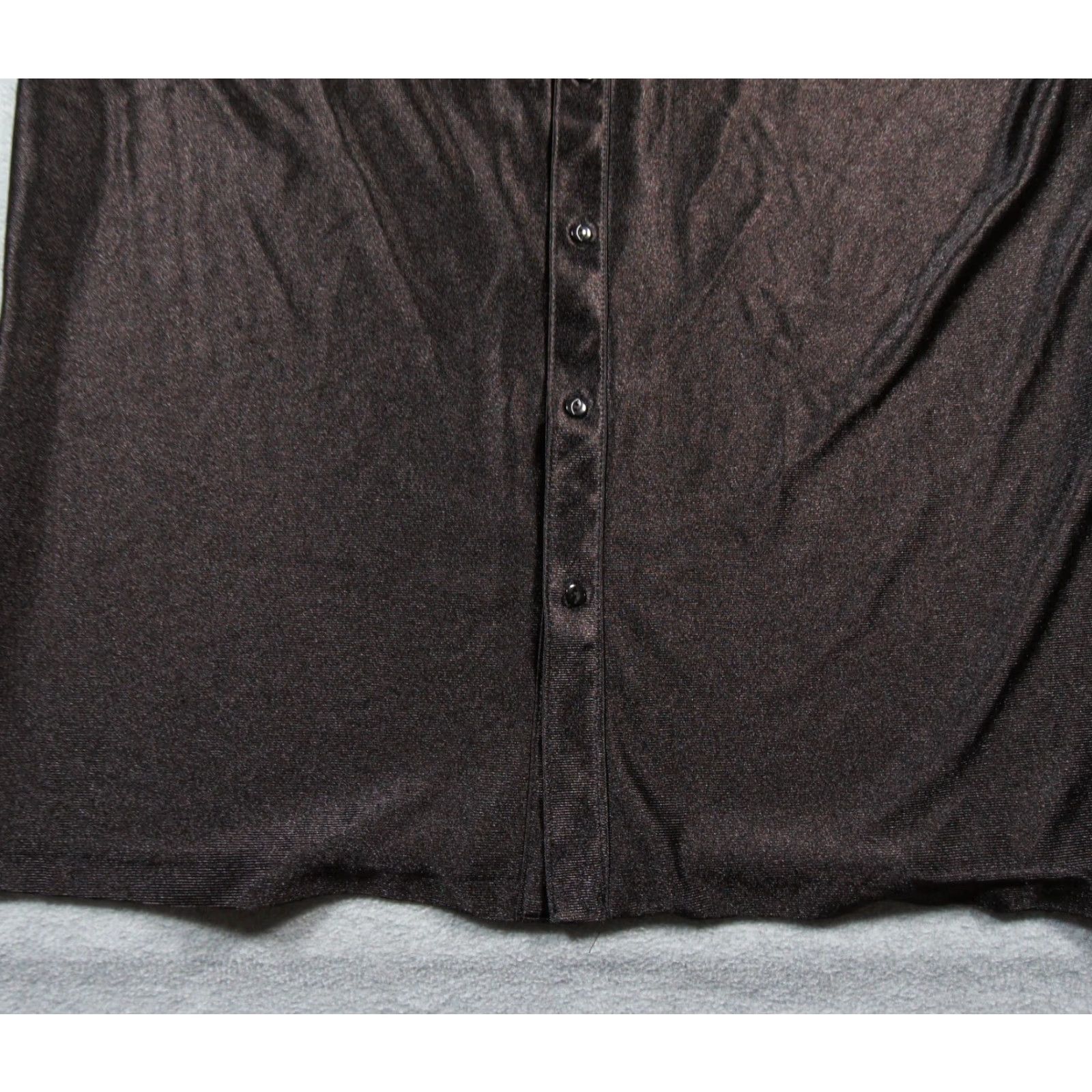 Vintage VINTAGE Chochie Shirt Mens 2XL XXL Black Button-Down Short Sleeve Dazzle Shiny Shirt? Size US XXL / EU 58 / 5 - 3 Thumbnail