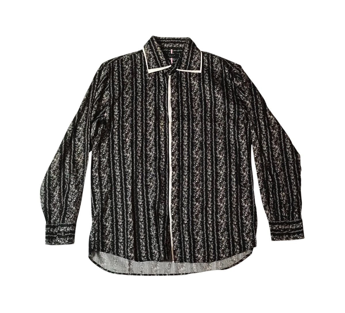 Vintage yohji yamamoto y’saccs printed flowers button up