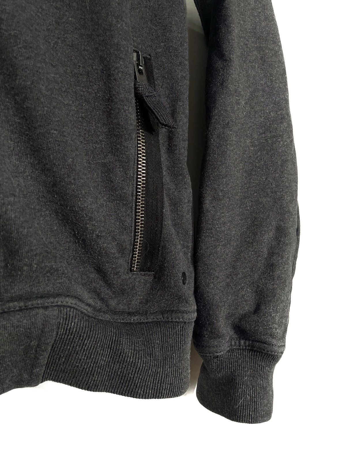Allsaints × Designer Allsaints Men Gray Bomber Zip Sweatshirt 100% Cotton Size S Size US S / EU 44-46 / 1 - 3 Thumbnail