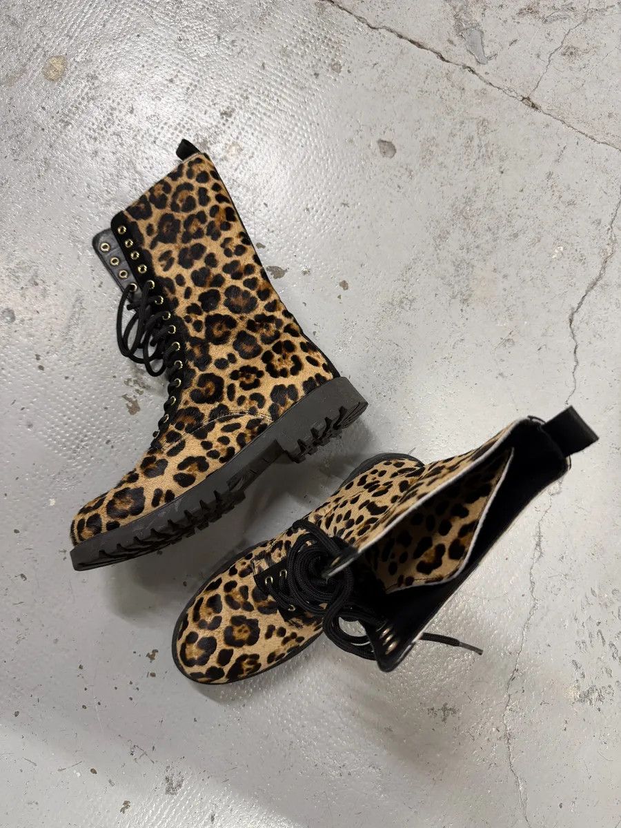 Moschino Moschino Leopard Pony Hair Ankle Boots Size US 9 / EU 42 - 8 Thumbnail