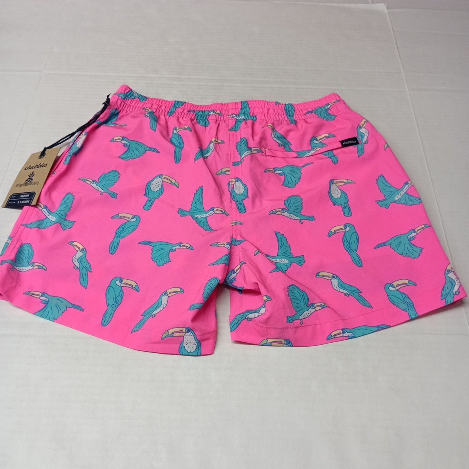 Chubbies Chubbies The Toucan Do Its Lined Swim Trunks Pink Men M 5.5" Size US 28 / EU 44 - 8 Thumbnail