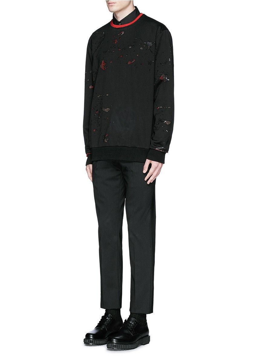 Givenchy Black Distressed Persian Rug Overlay Sweatshirt Size US L / EU 52-54 / 3 - 3 Thumbnail