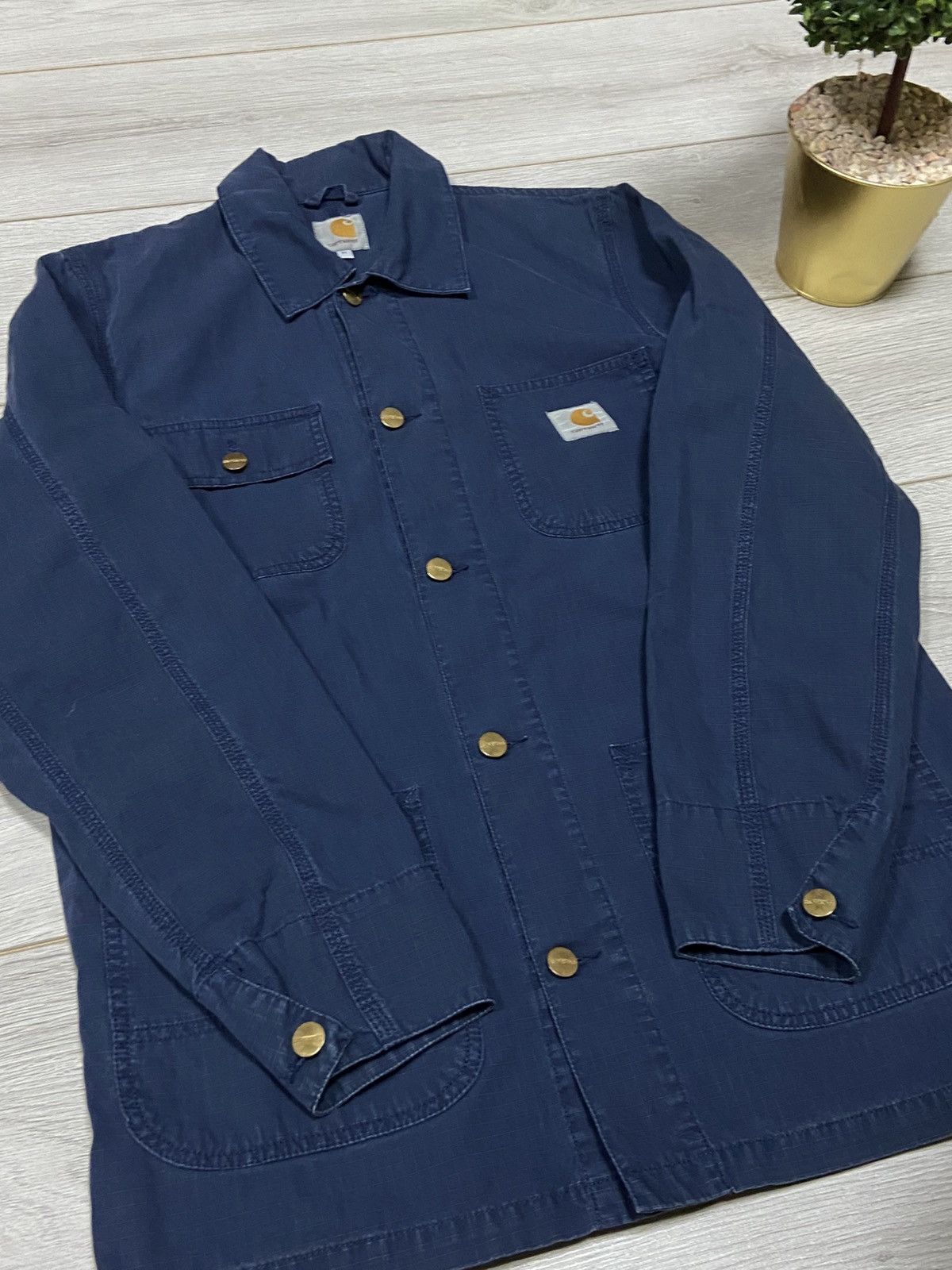 Carhartt × Carhartt Wip × Vintage Vintage Carhartt WIP Digger buttons Coat Jacket Size US M / EU 48-50 / 2 - 5 Thumbnail