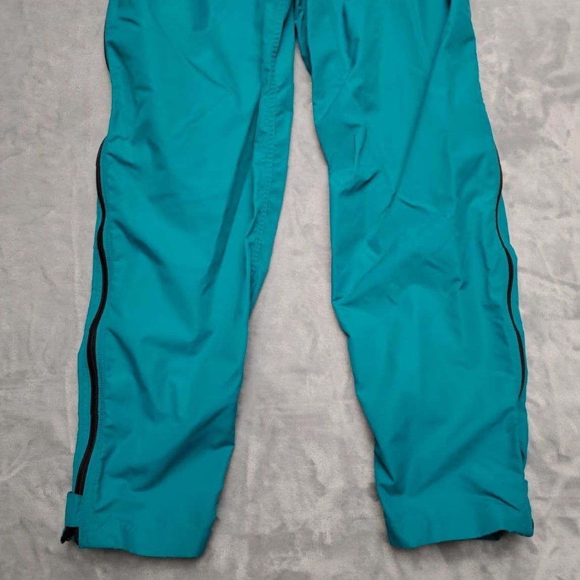 Vintage VTG LL Bean Track Pants Womens M Green Nylon Lined Windbreaker Zip Made in USA Size 32" / US 10 / IT 46 - 2 Thumbnail