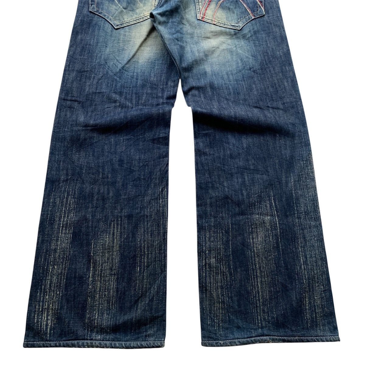Japanese Brand Buckaroo Snow Buck Baggy Faded Flare Denim Pants Size US 34 / EU 50 - 8 Thumbnail