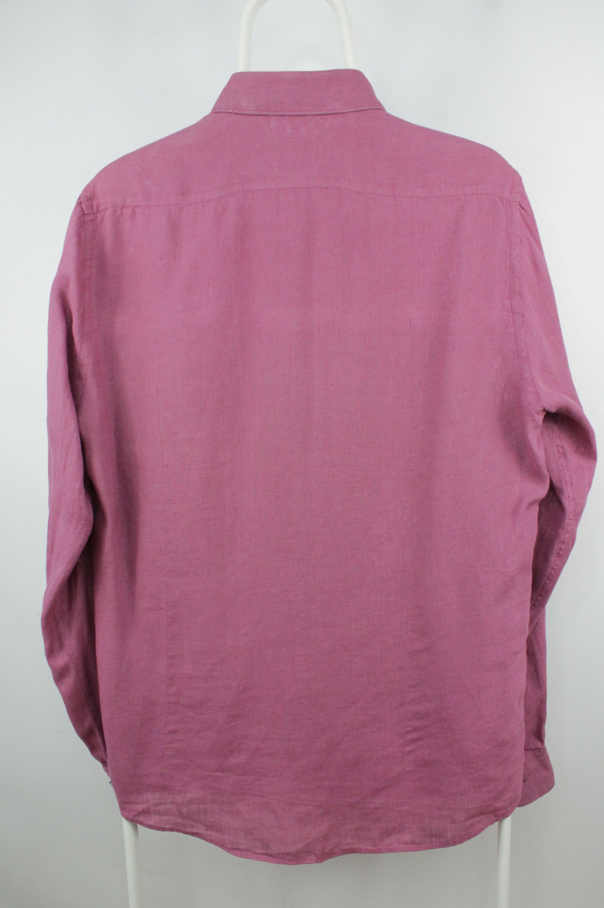Hugo Boss Hugo Boss Regular Fit Pale Pink Linen Shirt Men's Size US S / EU 44-46 / 1 - 7 Thumbnail