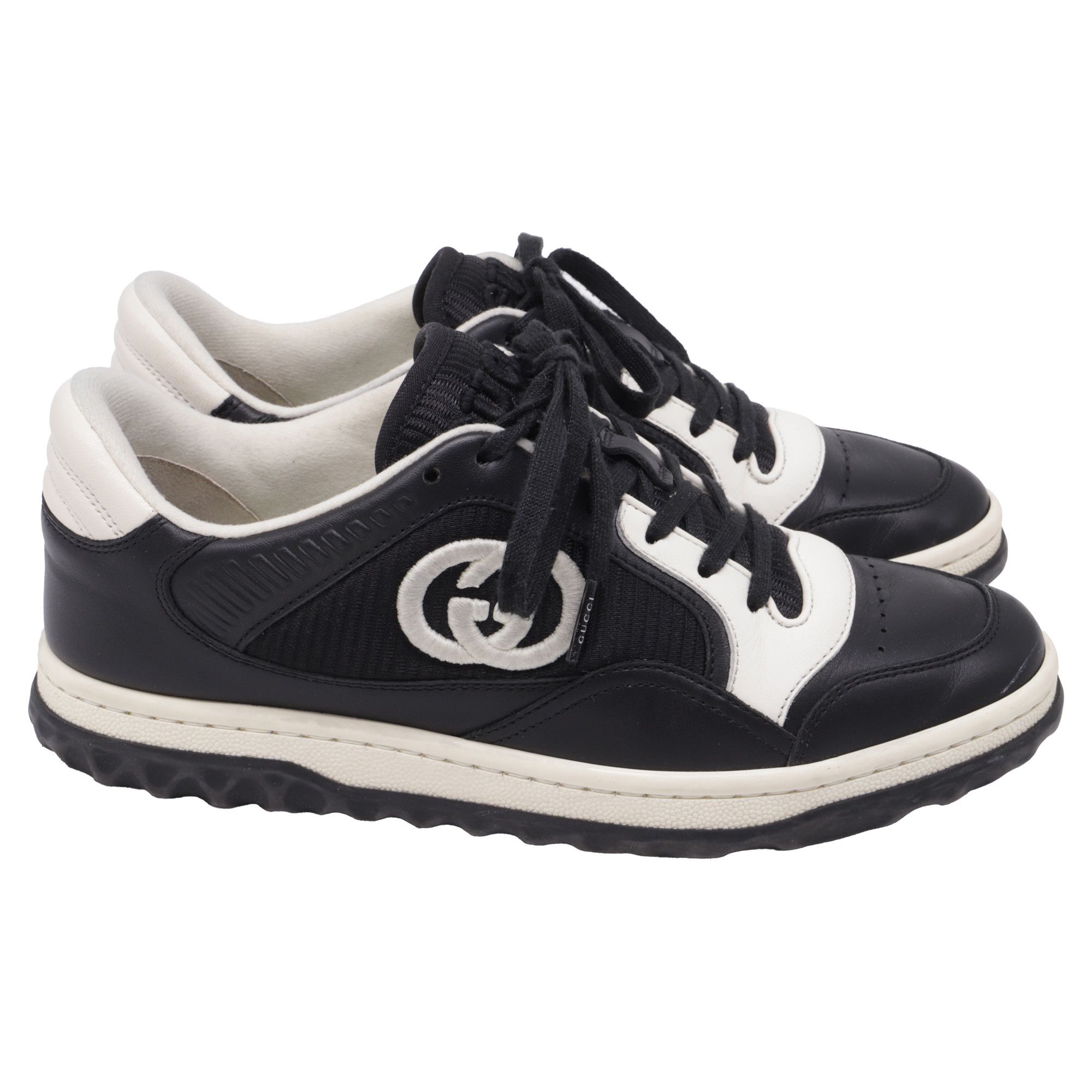 Gucci Gucci MAC80 Low-Top Sneakers in Black Leather Size US 7.5 / IT 37.5 - 1 Thumbnail