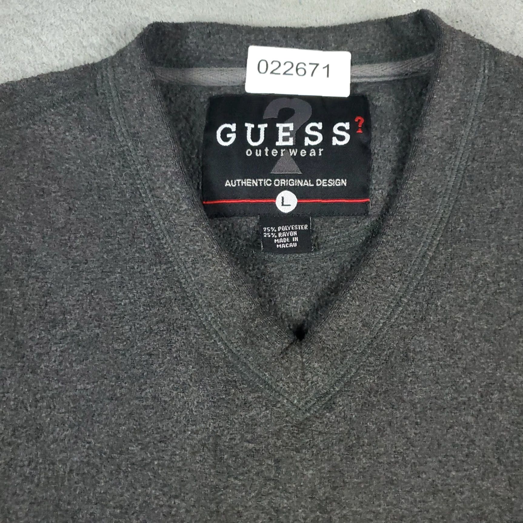 Guess GUESS Sweater Mens Large Gray Casual Pullover Long Sleeve Sweatshirt Size US L / EU 52-54 / 3 - 3 Thumbnail