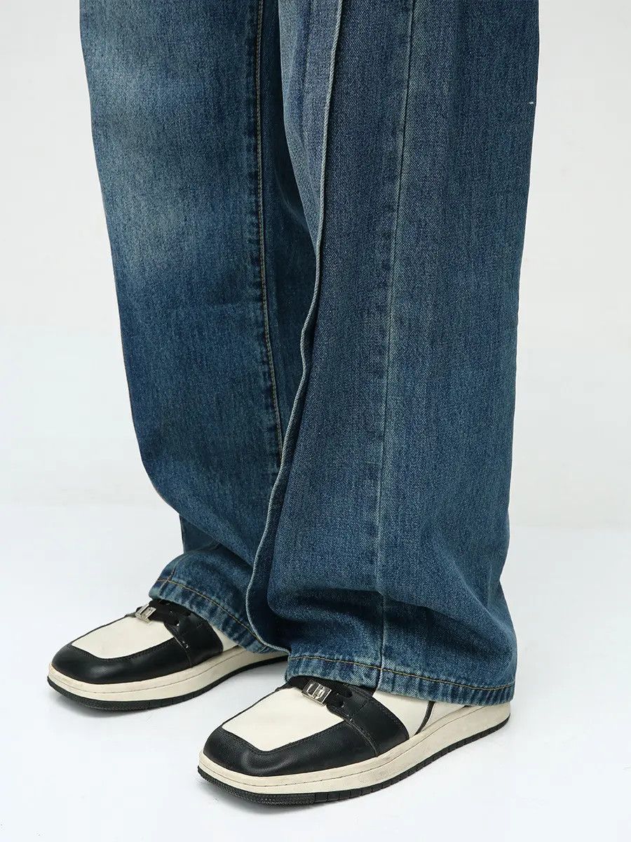 Japanese Brand Retro loose high street patchwork jeans Size US 32 / EU 48 - 4 Thumbnail