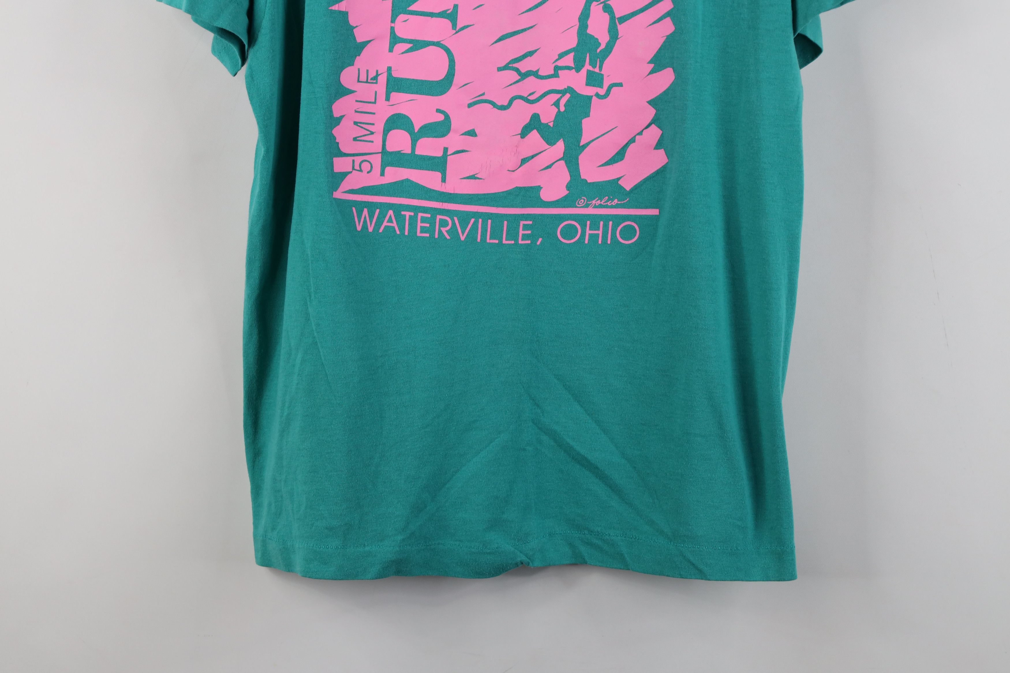 Vintage Vintage 90s Ohio 5 Mile Run For The Rock Running T-Shirt USA Size L / US 10 / IT 46 - 3 Thumbnail
