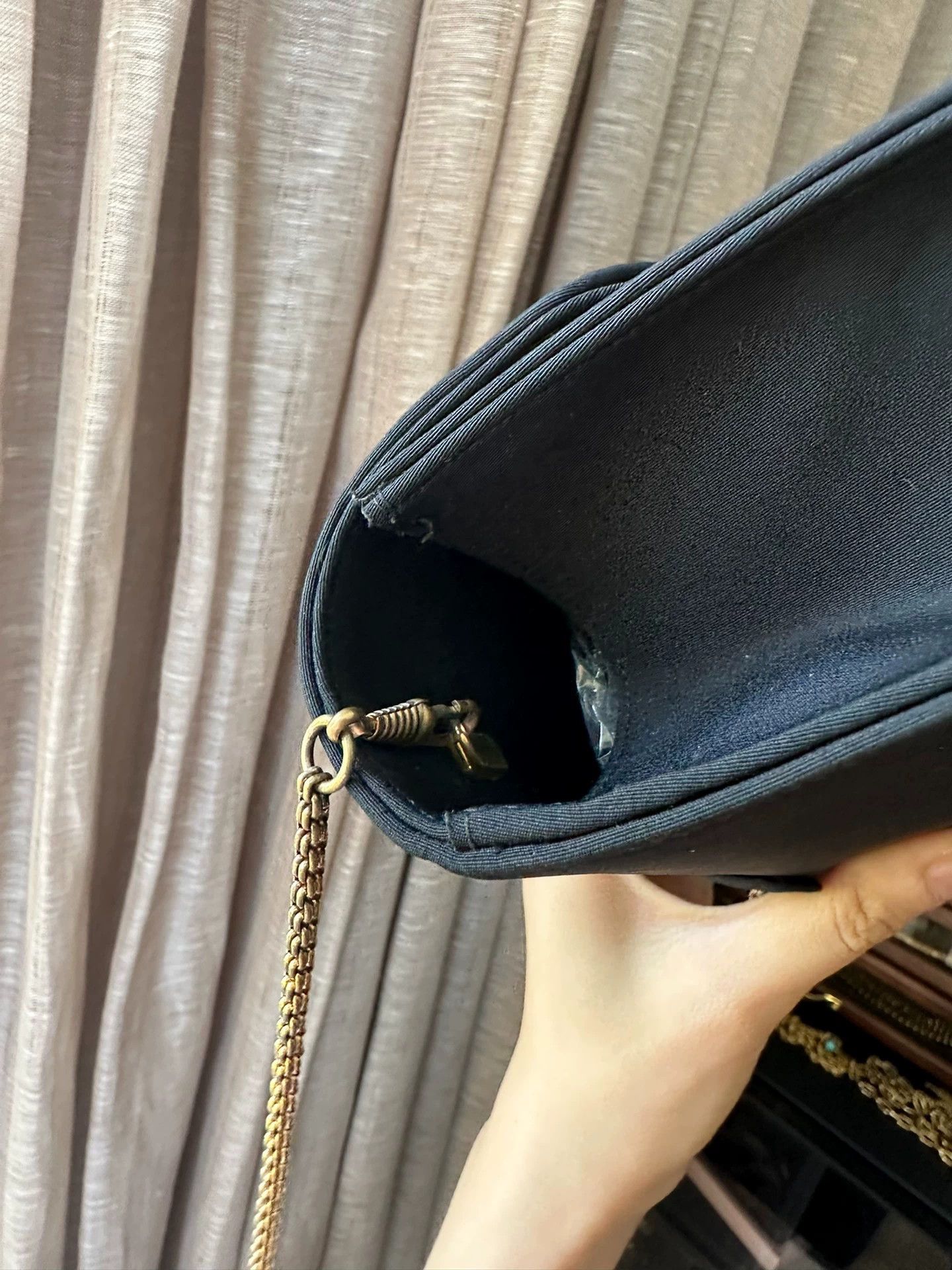 Other Morabito Vintage Black Gold Chain 2way Clutch Crossbody Size ONE SIZE - 6 Thumbnail