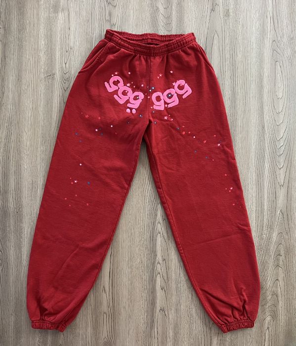 Spider Worldwide Sp5der Worldwide Red Angel Number 555 Sweatpants