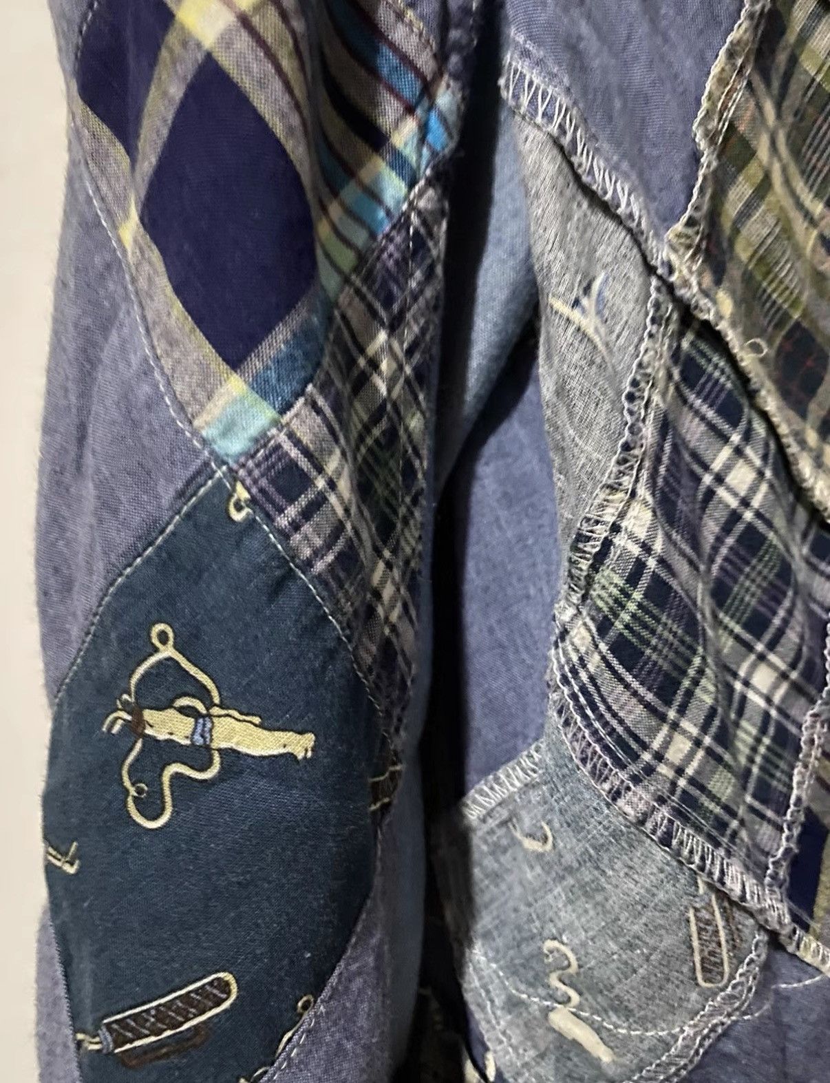 Engineered Garments Engineered Garments Daiki Patchwork Shirt Blazer J35 Size US S / EU 44-46 / 1 - 7 Thumbnail