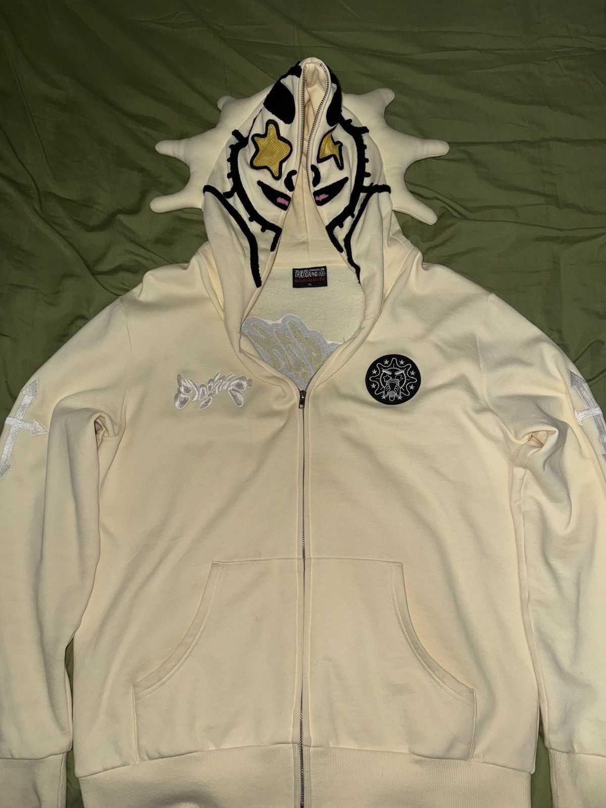 Glo Gang Glo Man Full Zip Hoodie (Pale Yellow) Size US XL / EU 56 / 4 - 1 Thumbnail