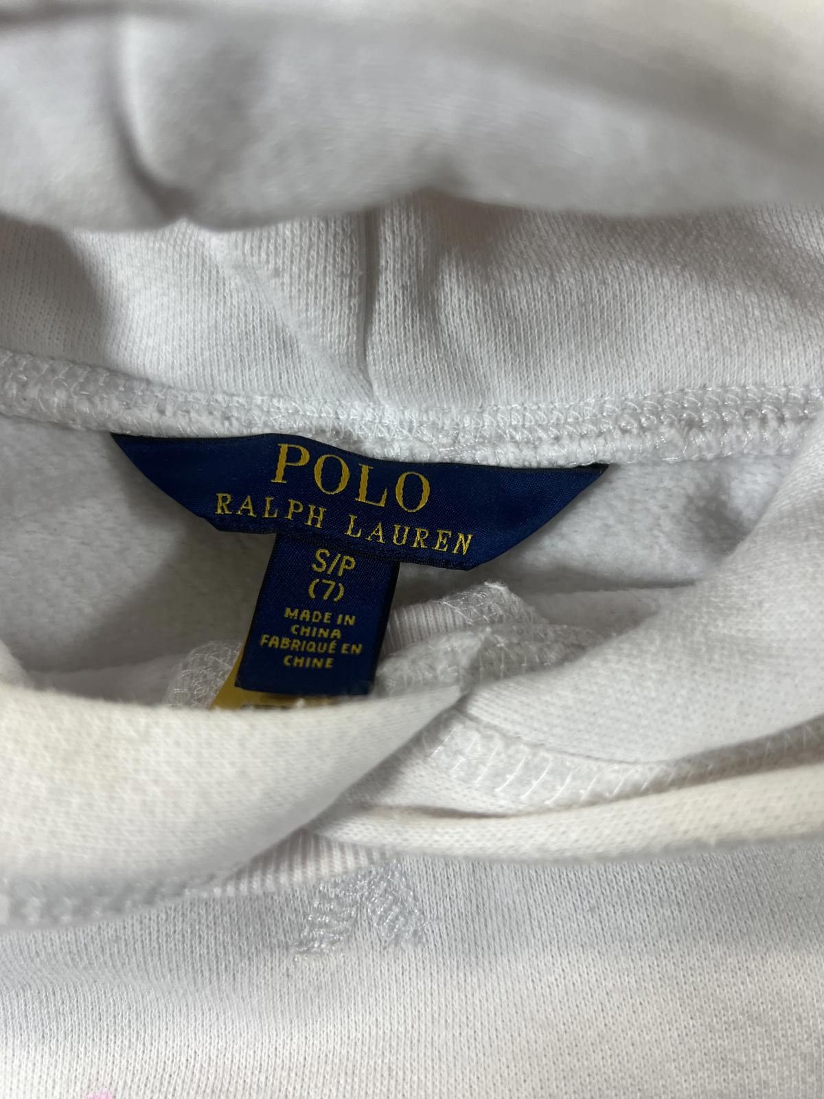 Polo Ralph Lauren Polo Ralph Lauren White Hoodie Dress with Floral Youth Small Size S / US 4 / IT 40 - 4 Thumbnail