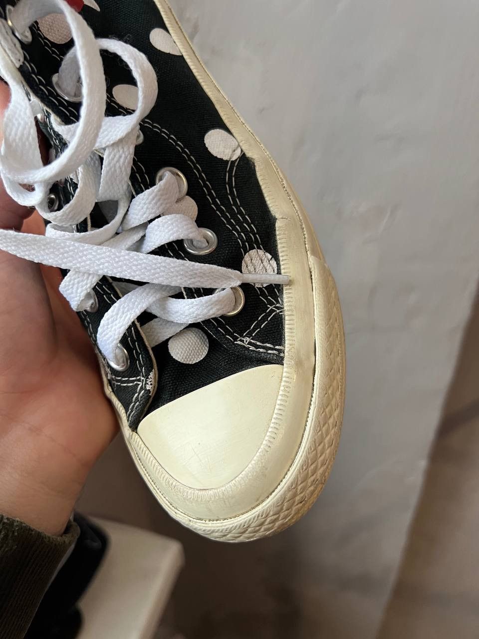 Comme des Garcons PLAY PLAY COMME DES GARCONS X CONVERSE ICONIC RED HEART SNEAKERS Size US 7.5 / IT 37.5 - 17 Thumbnail