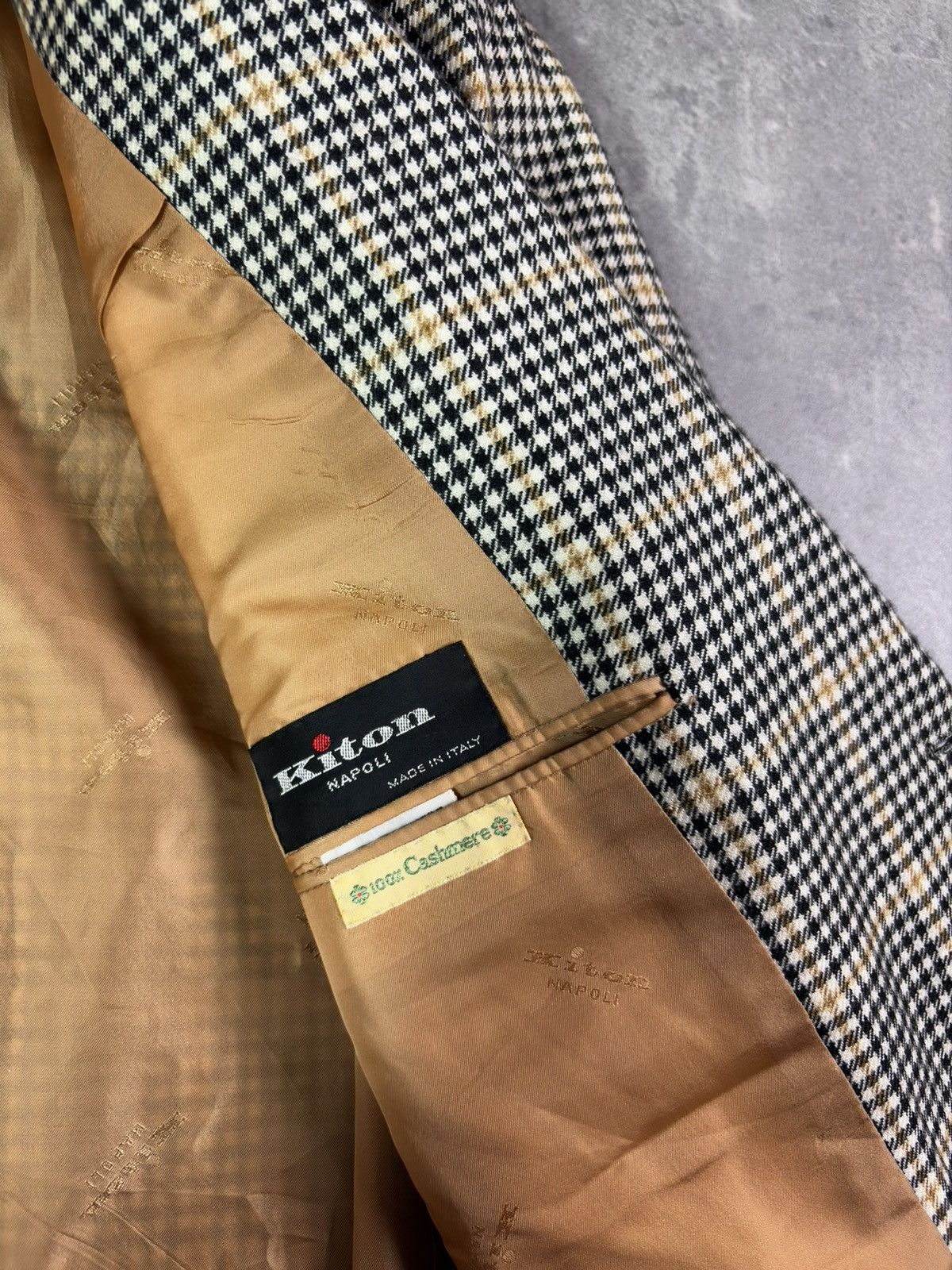 Kiton Kiton Napoli 100% Cashmere Plaid Check Grey Blazer Jacket 52 Size 42R - 11 Thumbnail