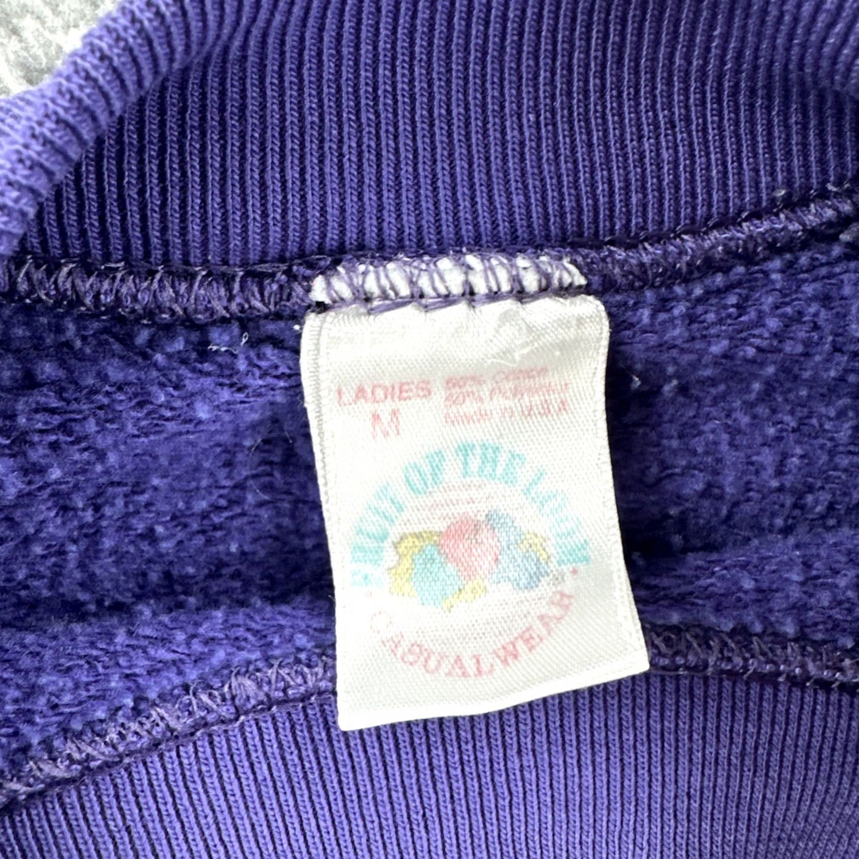 Fruit Of The Loom VINTAGE Fruit Of The Loom Purple Raglan Sweatshirt Womens M USA 90s Size M / US 6-8 / IT 42-44 - 6 Thumbnail