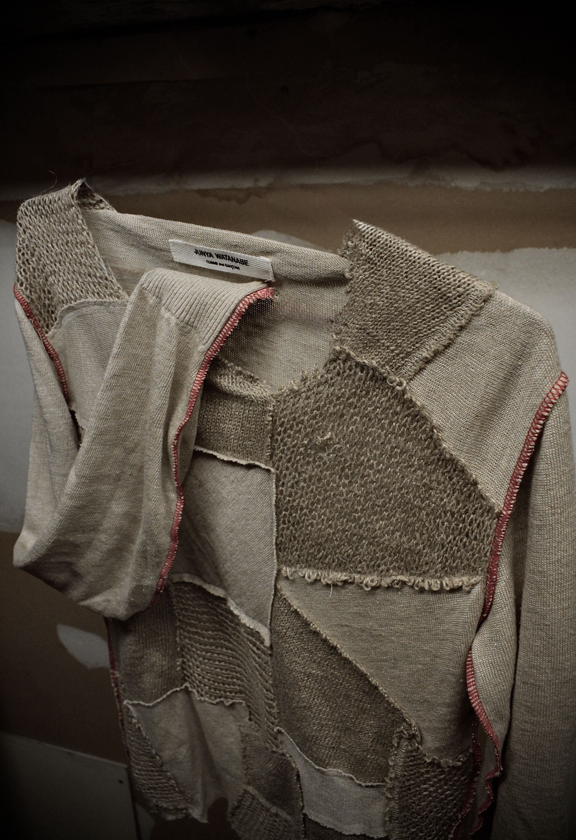Junya Watanabe Junya Watanabe 03 Beige Patchwork Linen Knitted Long-sleeve Size US S / EU 44-46 / 1 - 2 Thumbnail