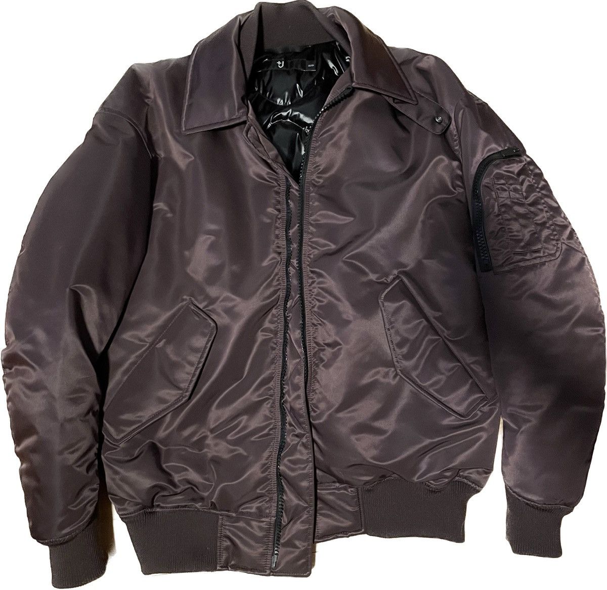 MA-1 Jil Sander Bomber Jacket Very Rare Uniqlo +J Jil Sander Black Nylon MA-1 Jacket 4XL
