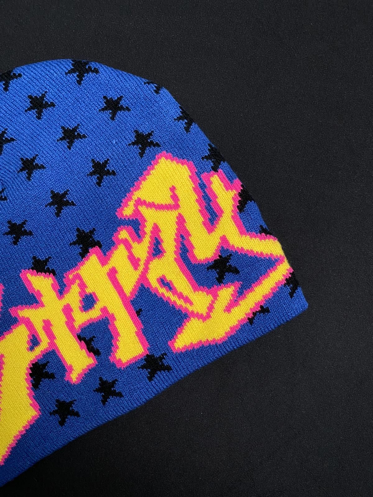 Stray Rats Rare Stray Rats Grafflection Stars Skully No Cuff Beanie Size ONE SIZE - 4 Thumbnail