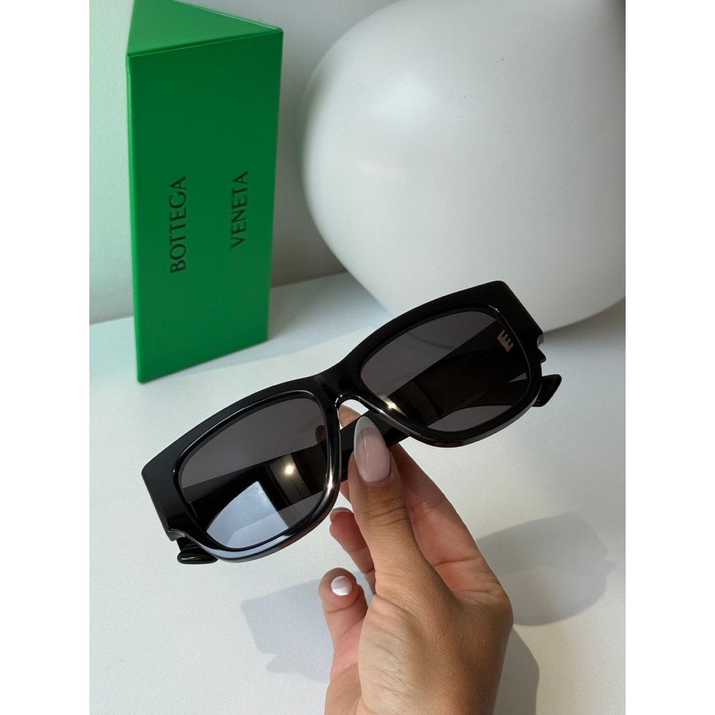 Bottega Veneta NEW Bottega Veneta BV1026S Unisex Black Square Sunglasses Size ONE SIZE - 10 Thumbnail