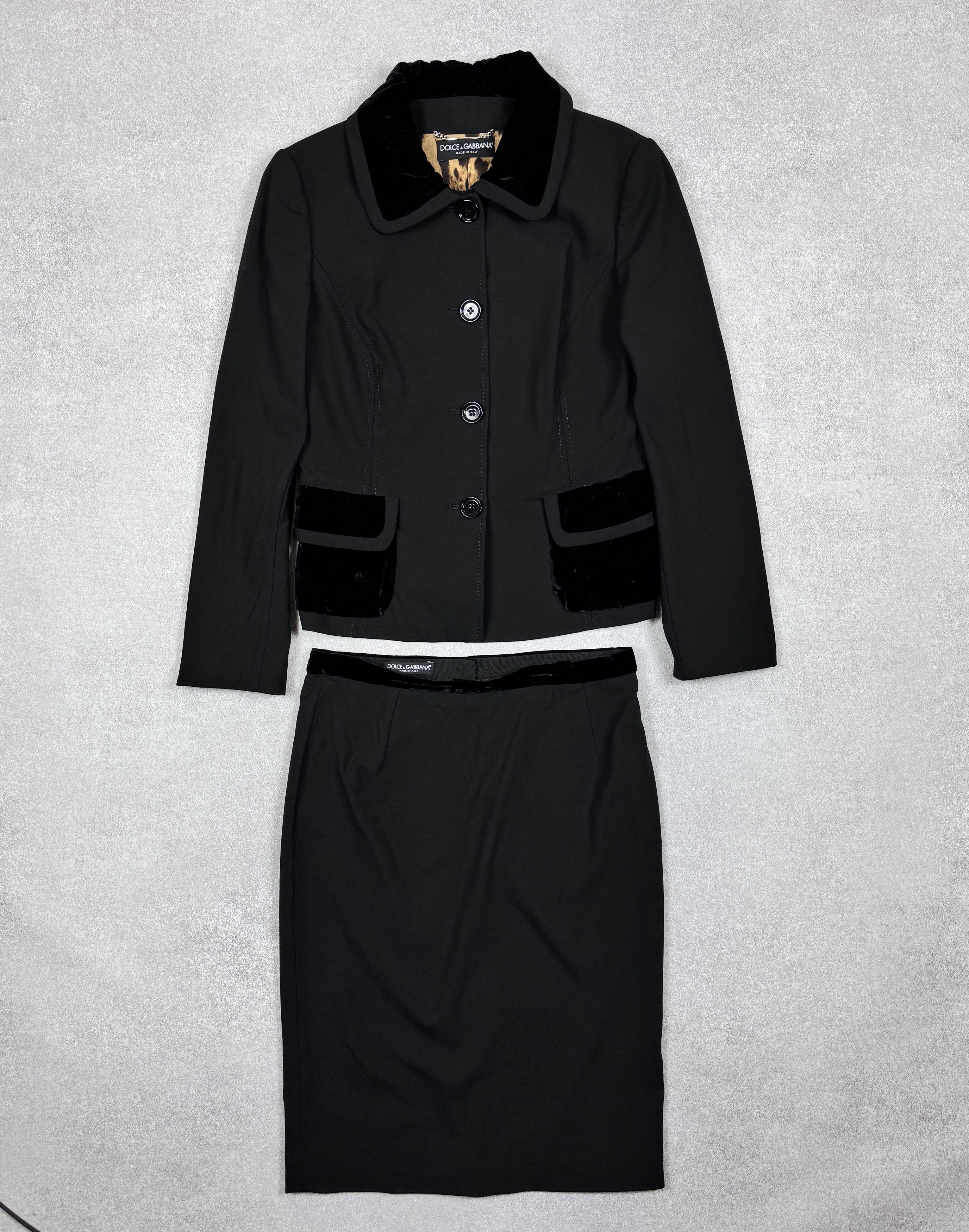 Dolce & Gabbana Authentic Dolce & Gabbana Wool Black Suit Size 44 / M - L Size M / US 6-8 / IT 42-44 - 2 Thumbnail