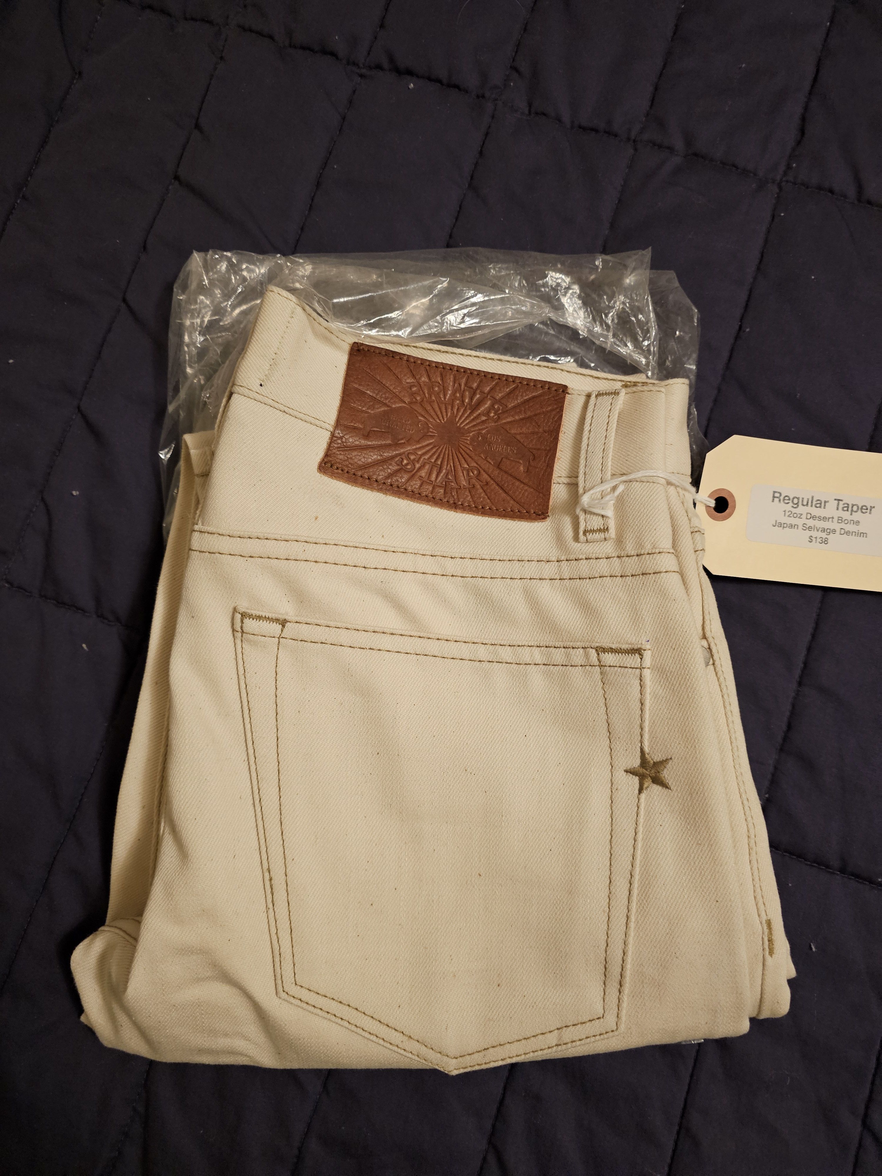 Regular Taper 12oz Desert Bone Japan Selvage Denim