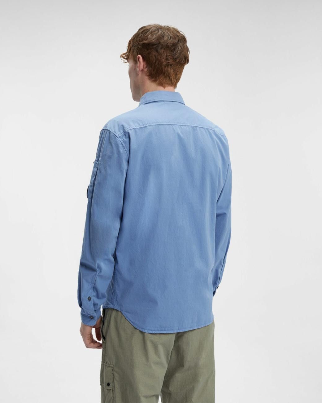 C.P. Company o1y1224 Solid Color Shirt in Blue Size US XL / EU 56 / 4 - 2 Thumbnail