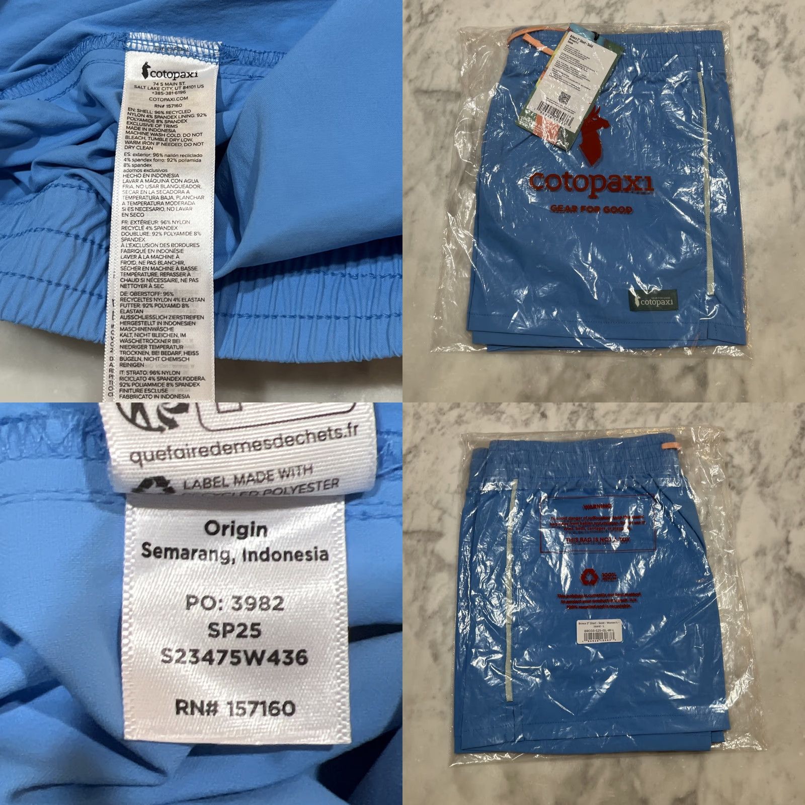 Cotopaxi Cotopaxi Brinco 3” Short Women Large Island Blue Outdoor Hiking Pockets NWT Size 36" / US 14 / IT 50 - 9 Thumbnail