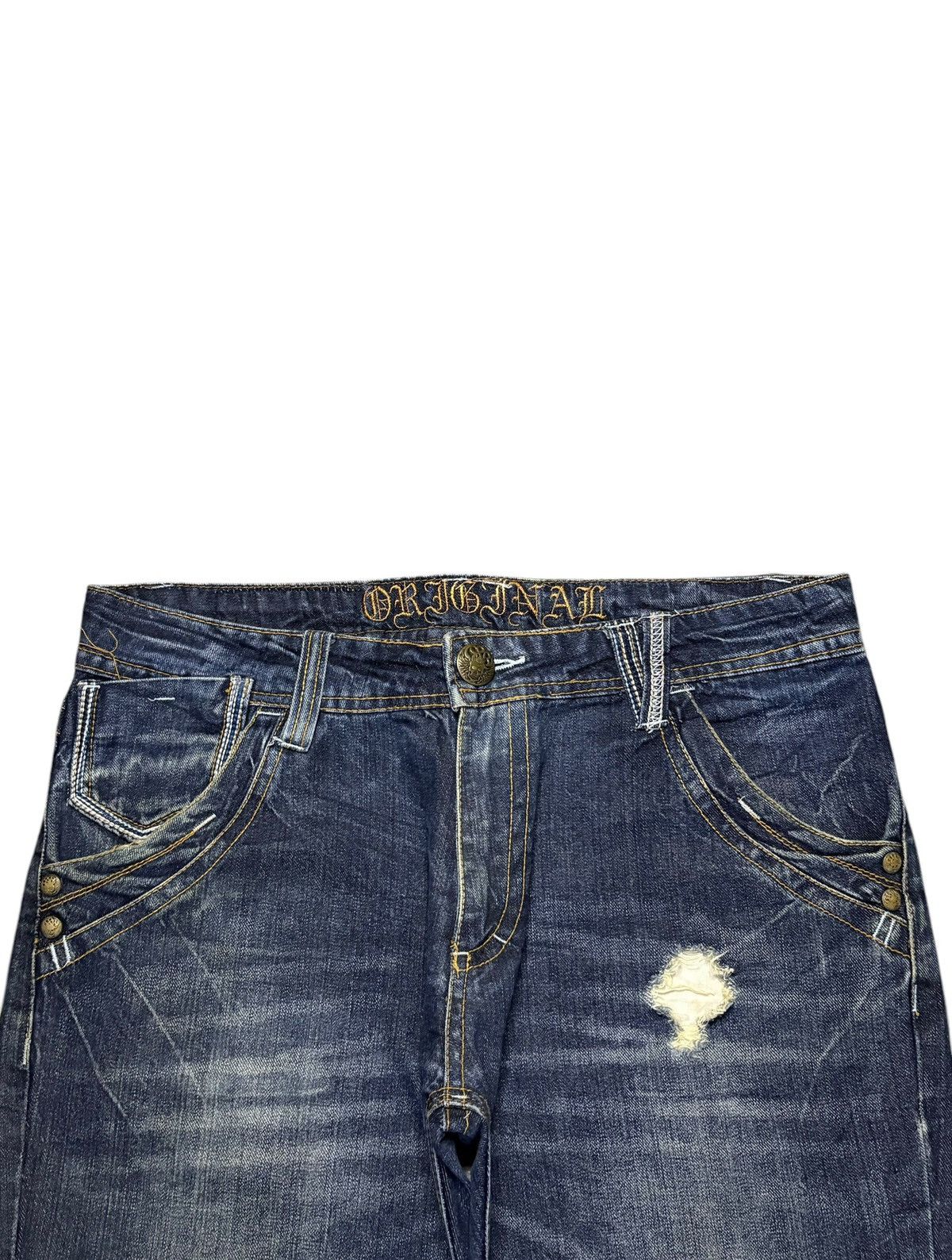 Japanese Brand Vintage Japanese Brand Mud Wash Distressed Flare Jeans Size 34" / US 12 / IT 48 - 4 Thumbnail