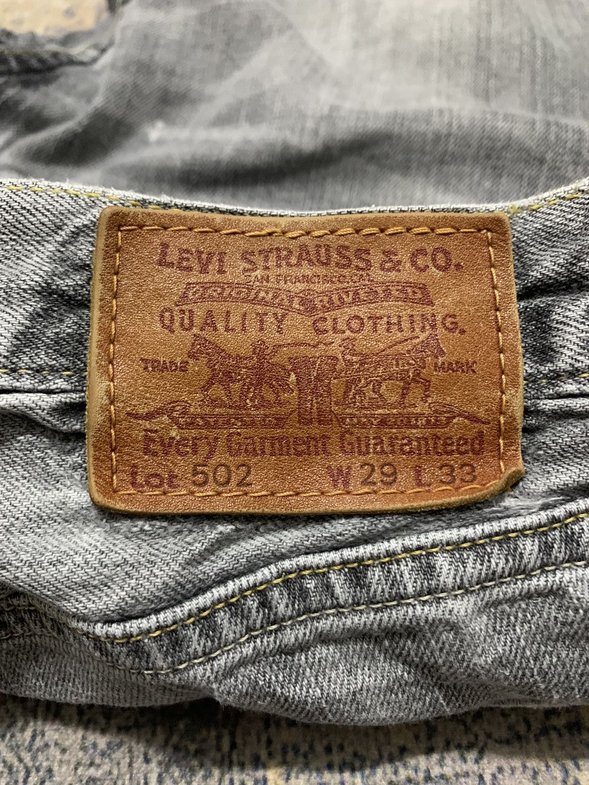 Levi's Vintage 90s Levis 502 Grey Faded Wash Loose Jeans Size US 29 - 12 Thumbnail