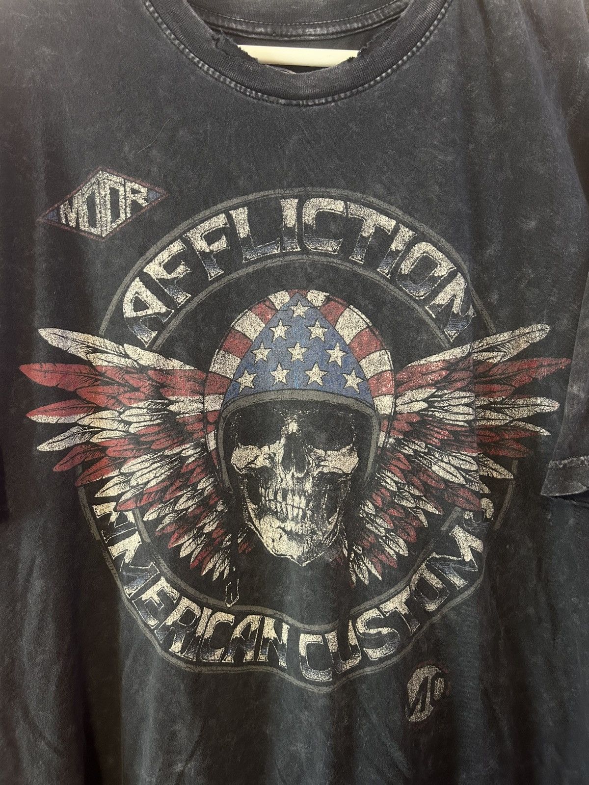 Affliction Affliction MC Skull Captain America Graphic Tshirt Size US XXL / EU 58 / 5 - 1 Thumbnail