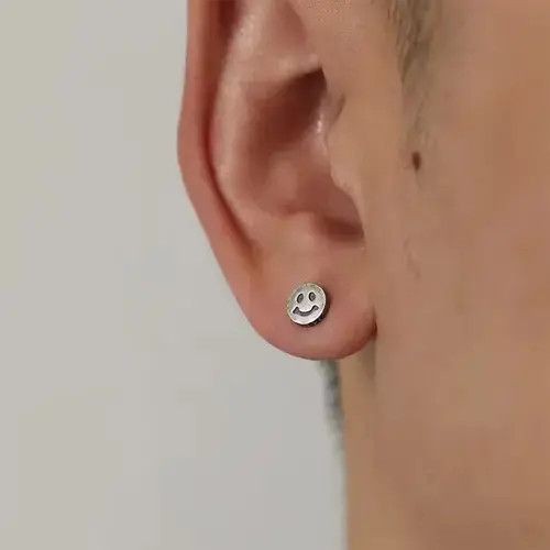 Designer × Vintage 💯925 silver vintage smiley ear stud Size ONE SIZE - 2 Thumbnail