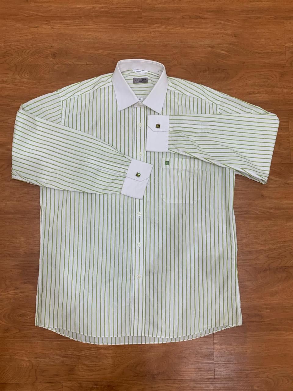 Givenchy 2000s Givenchy stripe diamond pattern button upshirt Size US XL / EU 56 / 4 - 7 Thumbnail
