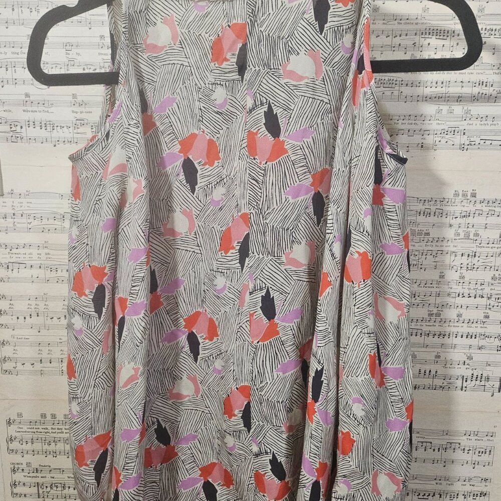 Derek Lam 10 Crosby Derek Lam Cold Shoulder Longsleeve Silk Blouse Floral Size S / US 4 / IT 40 - 2 Thumbnail